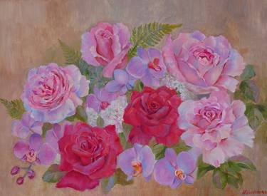 Print of Impressionism Floral Paintings by Nadezda Krivohizina