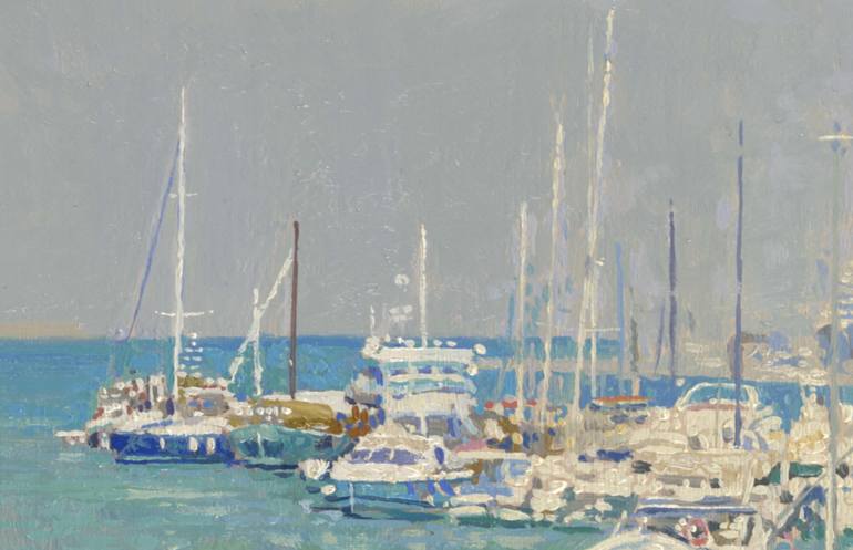Original Yacht Painting by Simon Kojin