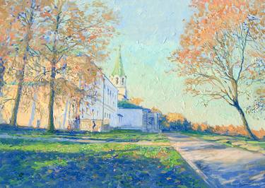 Evening. View of the front gate of Gosudarev Yard in Kolomenskoye thumb