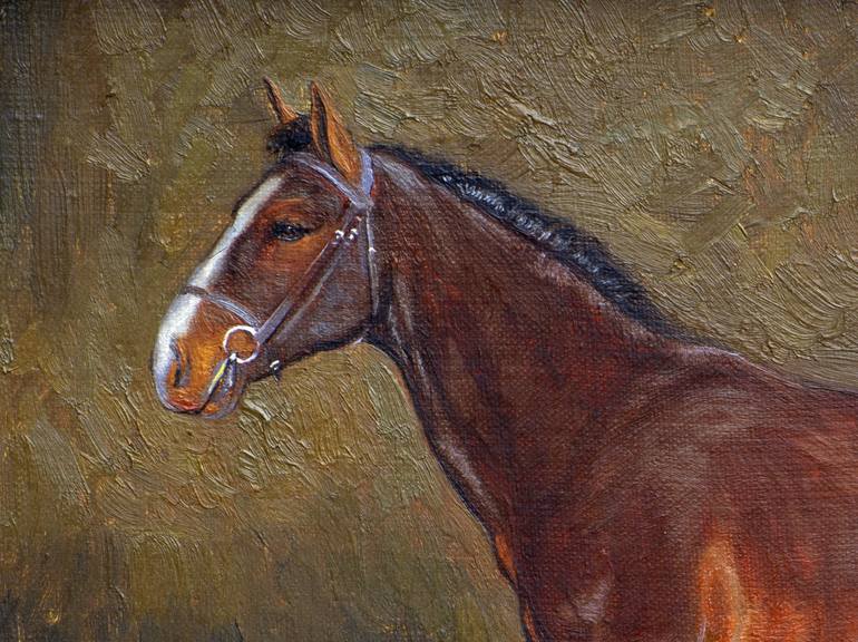 Original Realism Horse Painting by Simon Kojin