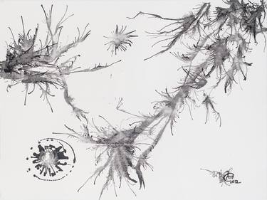 Original Abstract Nature Drawing by Amy Cerny Vasterling