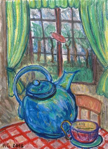 Théière bleue blue teapot thumb