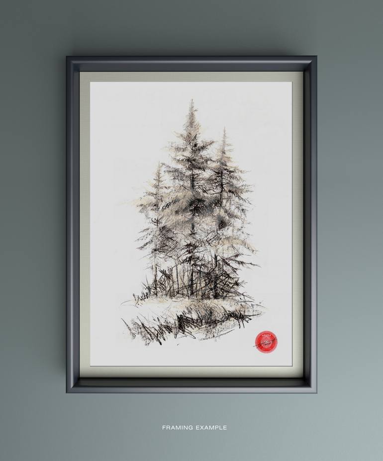 Original Impressionism Landscape Drawing by Iggy Toutt