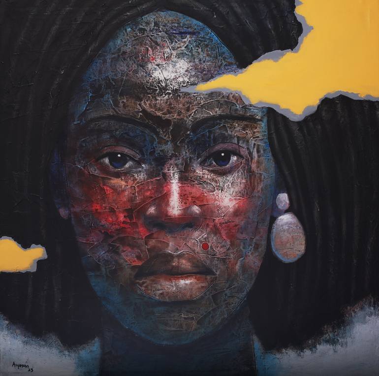 Print of Figurative People Paintings by Segun Aiyesan