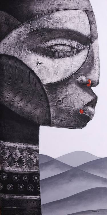 Original Figurative People Painting by Segun Aiyesan