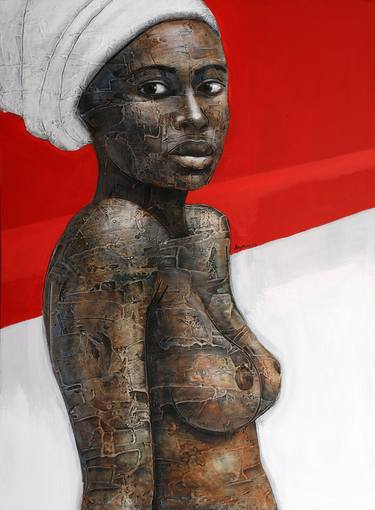 Print of Figurative Nude Paintings by segun aiyesan