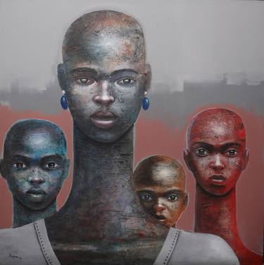 Print of Figurative Family Paintings by segun aiyesan