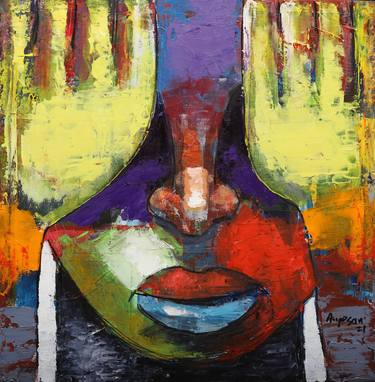 Print of Abstract People Paintings by segun aiyesan