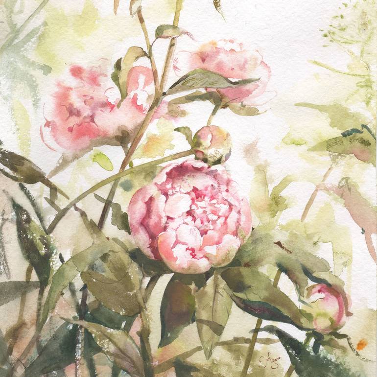 Original Floral Painting by Maria Zhdan