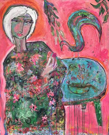 Original Women Mixed Media by Therese Rink