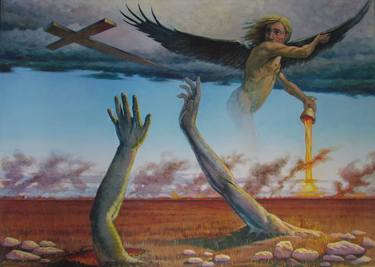 Original Surrealism Fantasy Painting by Alexander Chernitsky