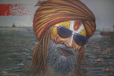 Original Realism Portrait Painting by Vipin Verma