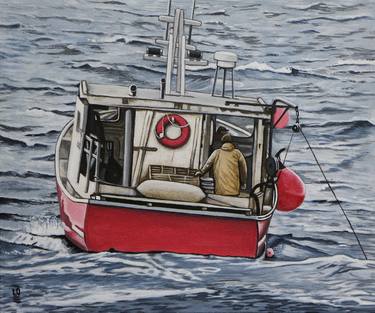 Print of Boat Paintings by Laurent Torregrossa