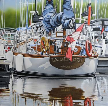 Original Fine Art Boat Paintings by Laurent Torregrossa