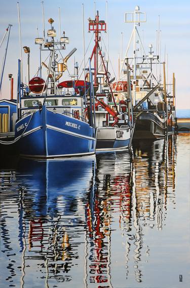 Print of Boat Paintings by Laurent Torregrossa