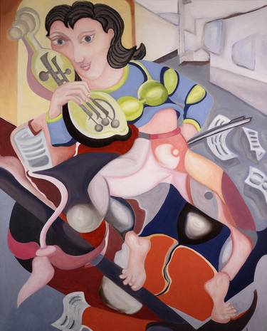 Print of Cubism Music Paintings by Oola Mar