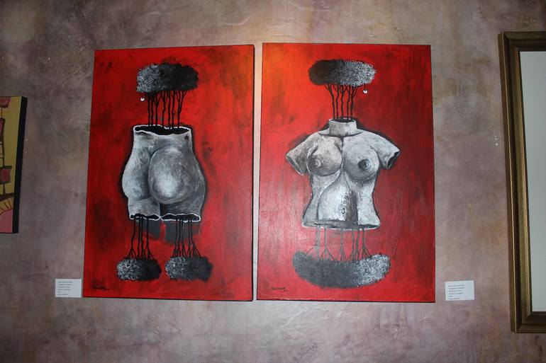 Original Surrealism Nude Painting by Lorenzo Muriedas