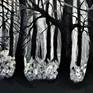 Sometimes life is so tangled that we think it would never end up unraveling until it appears in black and white, sometimes with grays other without grays, that's why I came up with this black and white art work entitled: The Tangled Forest, work artistic created with acrylic, ink and gesso on paper, hoping that some of you like it.