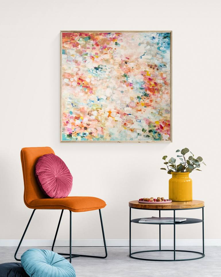 Original Impressionism Abstract Painting by Victoria Gonzalez Colotta