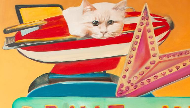 Original Conceptual Humor Painting by Adrienne Egger