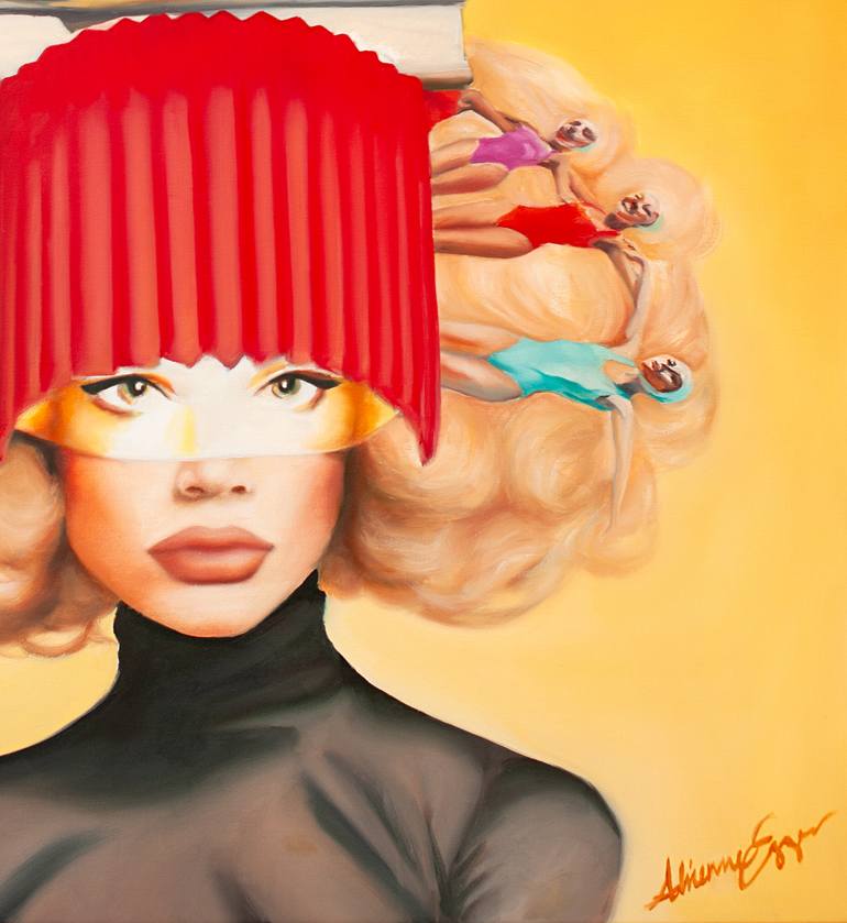 Original Conceptual Humor Painting by Adrienne Egger