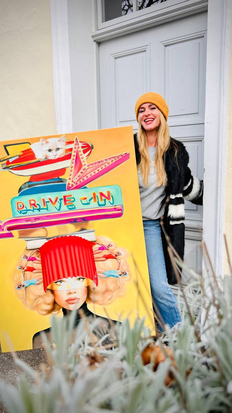 Original Conceptual Humor Painting by Adrienne Egger