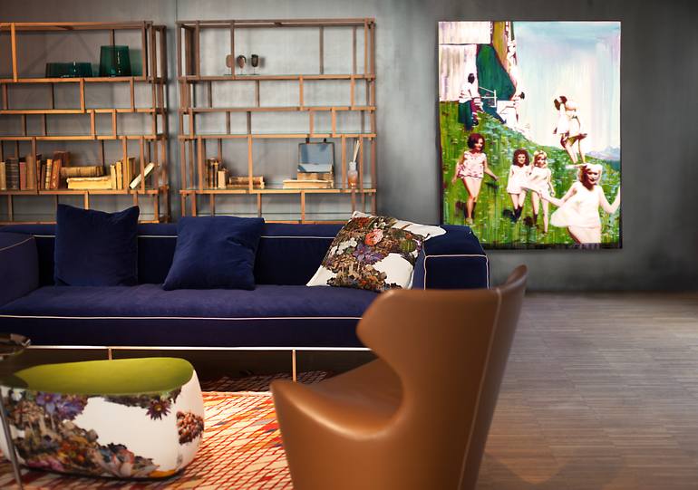 Original Expressionism Women Painting by Adrienne Egger