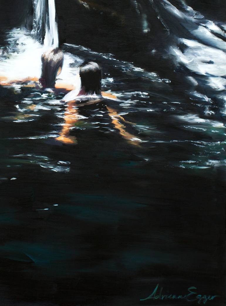 Original Expressionism Women Painting by Adrienne Egger