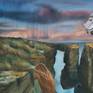 Painted for an exhibition themed "Myth, Fairytale & Reality," I had great fun combining elements that spark our imaginations.  The story, however, is left to the beholder to decide.  What story do you see?