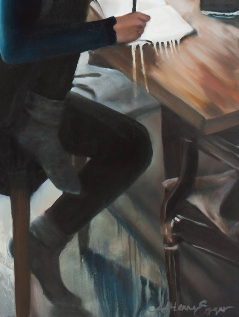 Original Expressionism Women Painting by Adrienne Egger