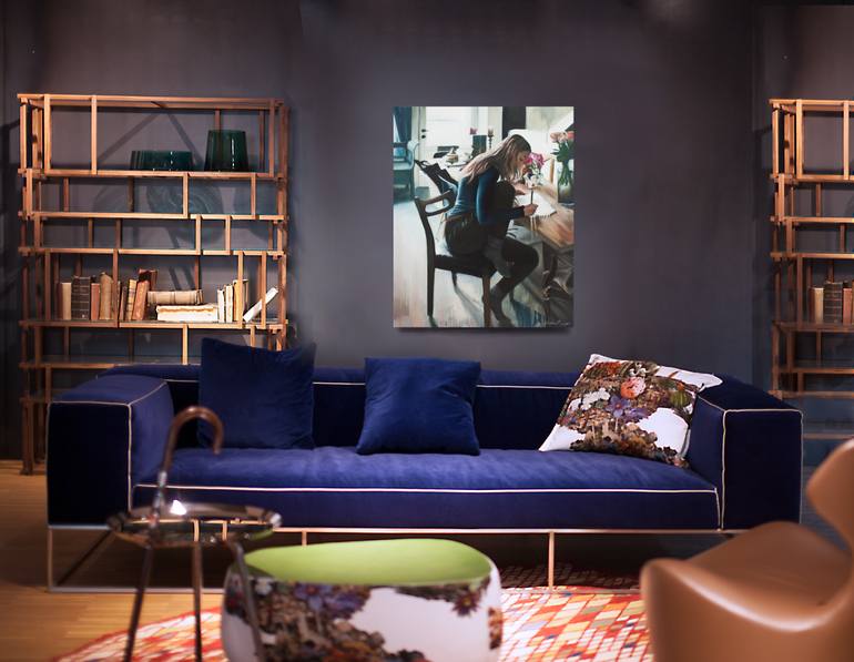 Original Expressionism Women Painting by Adrienne Egger