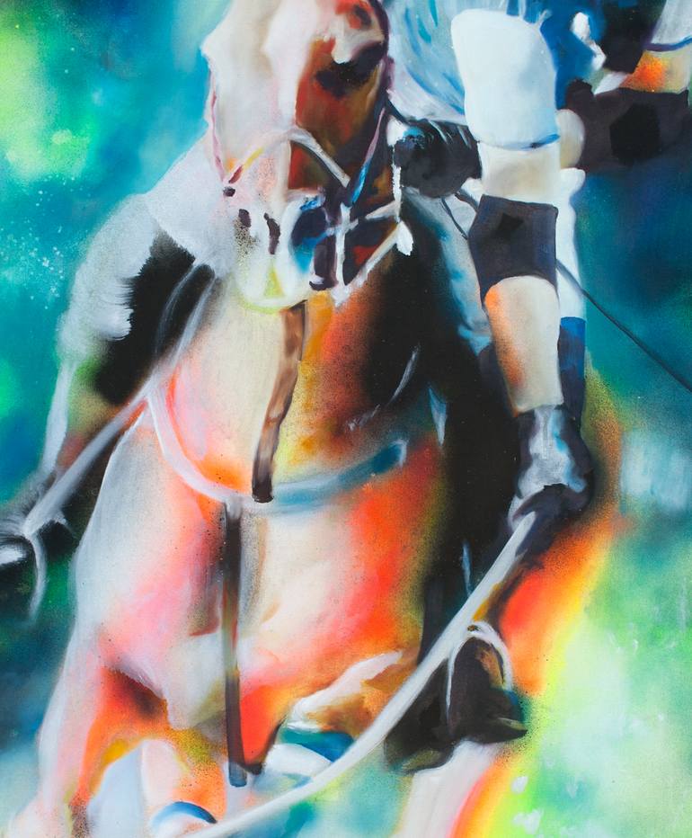 Original Expressionism Sports Painting by Adrienne Egger