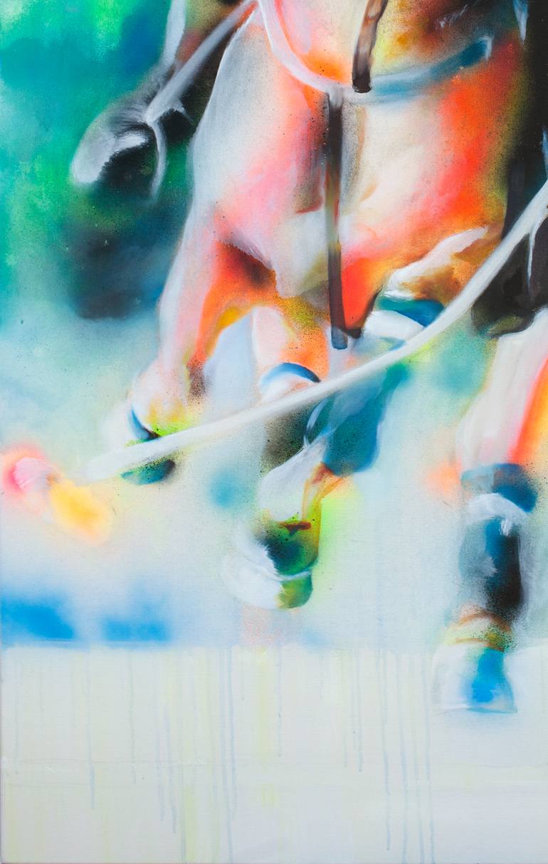 Original Expressionism Sports Painting by Adrienne Egger