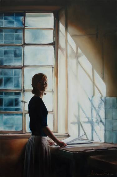 Original Figurative Women Paintings by Adrienne Egger