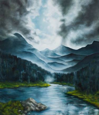 Original Expressionism Landscape Paintings by Adrienne Egger