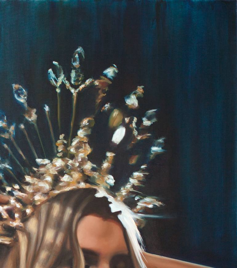 Original Expressionism Women Painting by Adrienne Egger