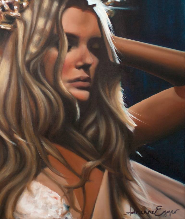 Original Expressionism Women Painting by Adrienne Egger