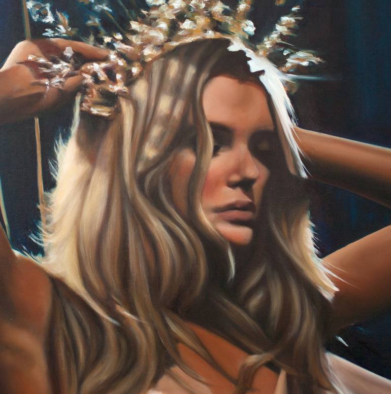 Original Expressionism Women Painting by Adrienne Egger