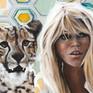 Vibrant gold: freshness, happiness, positivity, clarity, energy, optimism, enlightenment, remembrance, intellect, honor, loyalty, and joy...bold with shimmering gold, these jungle cats are poised to pop and bloom in your room.