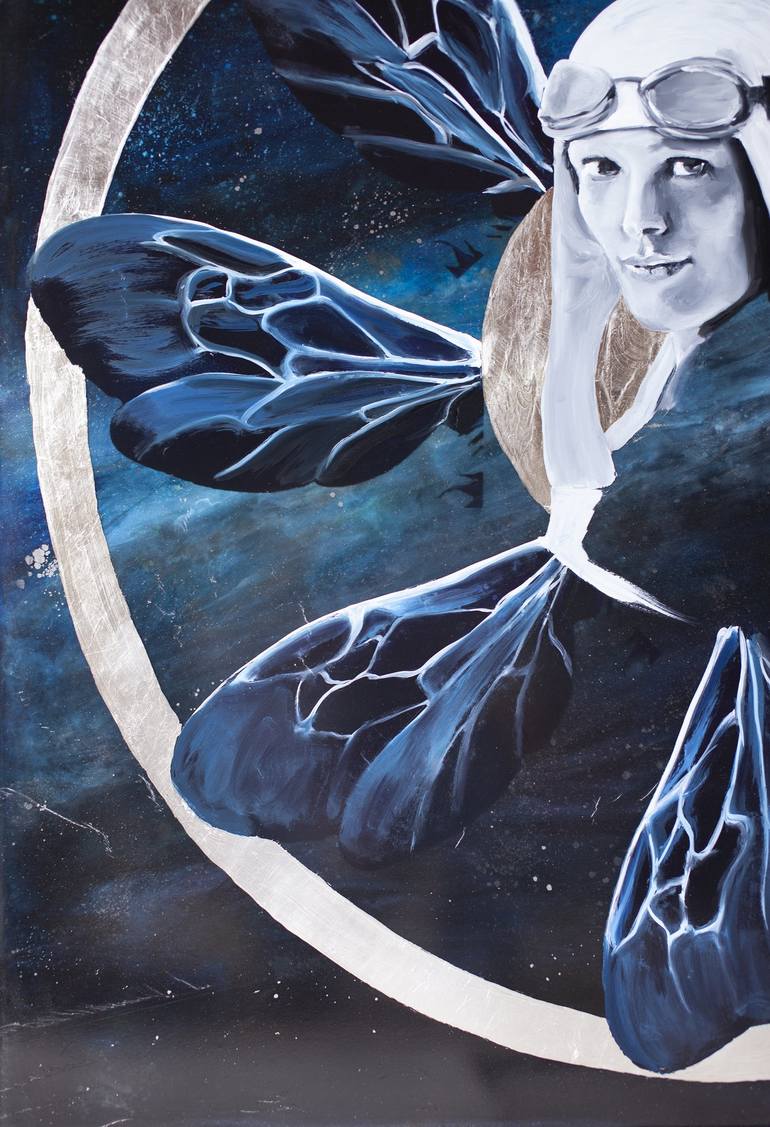 Original Conceptual Portrait Painting by Adrienne Egger