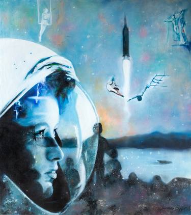 Original Conceptual Outer Space Paintings by Adrienne Egger