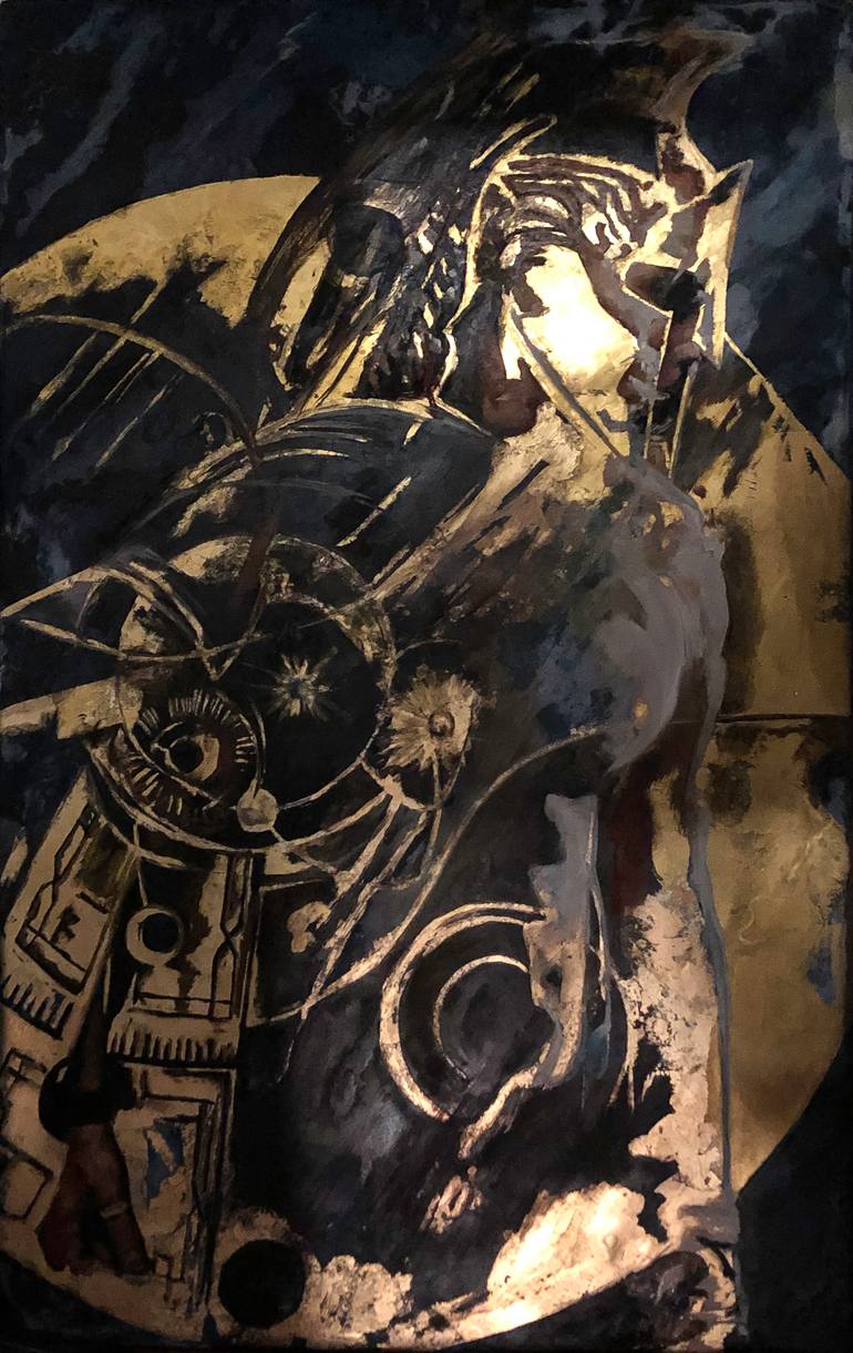 Original Conceptual Time Painting by Adrienne Egger