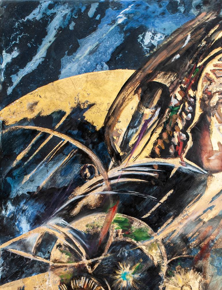 Original Conceptual Time Painting by Adrienne Egger