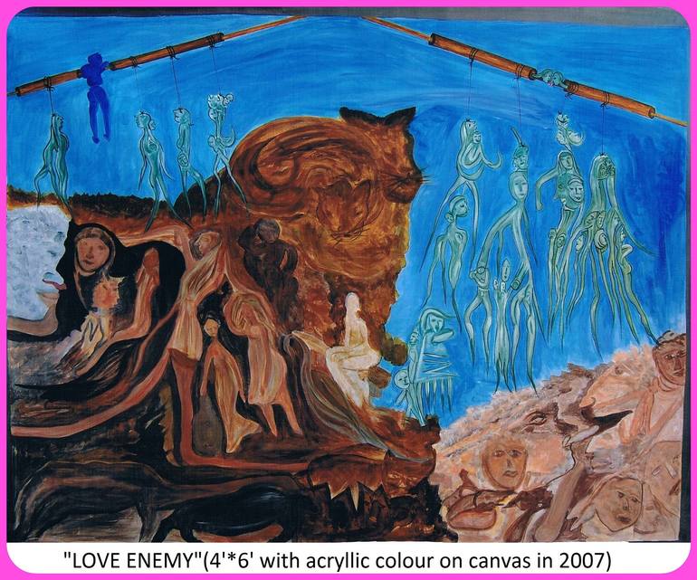 LOVE ENEMY Painting by ABDUL MAJEED QURESHI | Saatchi Art