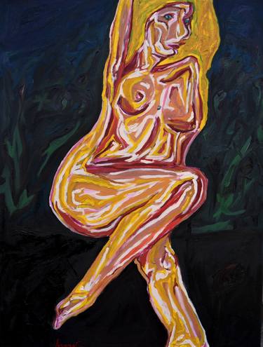 Original Abstract Expressionism Nude Paintings by Lorenzo Campetella