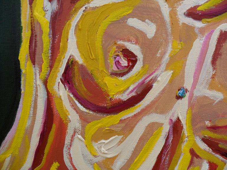 Original Abstract Expressionism Nude Painting by Lorenzo Campetella