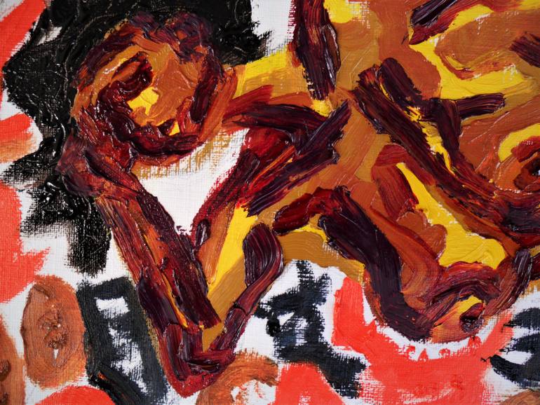 Original Abstract Nude Painting by Lorenzo Campetella