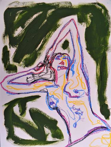 Print of Abstract Expressionism Women Drawings by Lorenzo Campetella