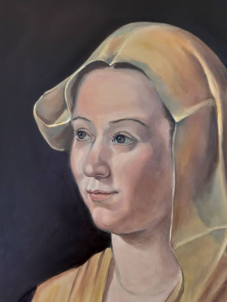 Original Classicism Women Painting by Jeanette Van Dun