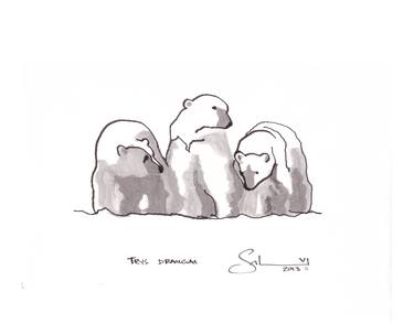 Original Minimalism Animal Drawings by Salvinija Bentke